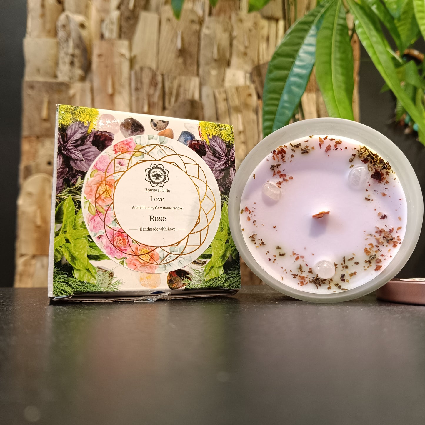 Bougie Gemme Love – Rose – Spiritual Gifts