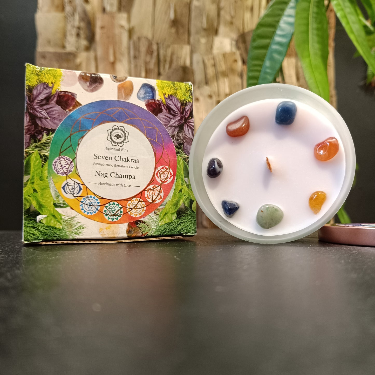 Bougie Gemme Seven Chakras – Nag Champa – Spiritual Gifts