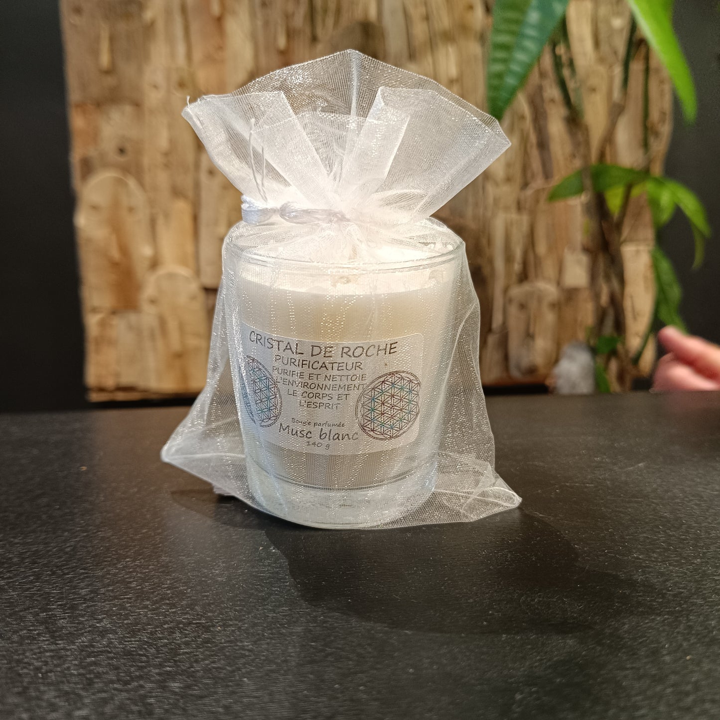 Bougie Cristal de Roche – Musc Blanc
