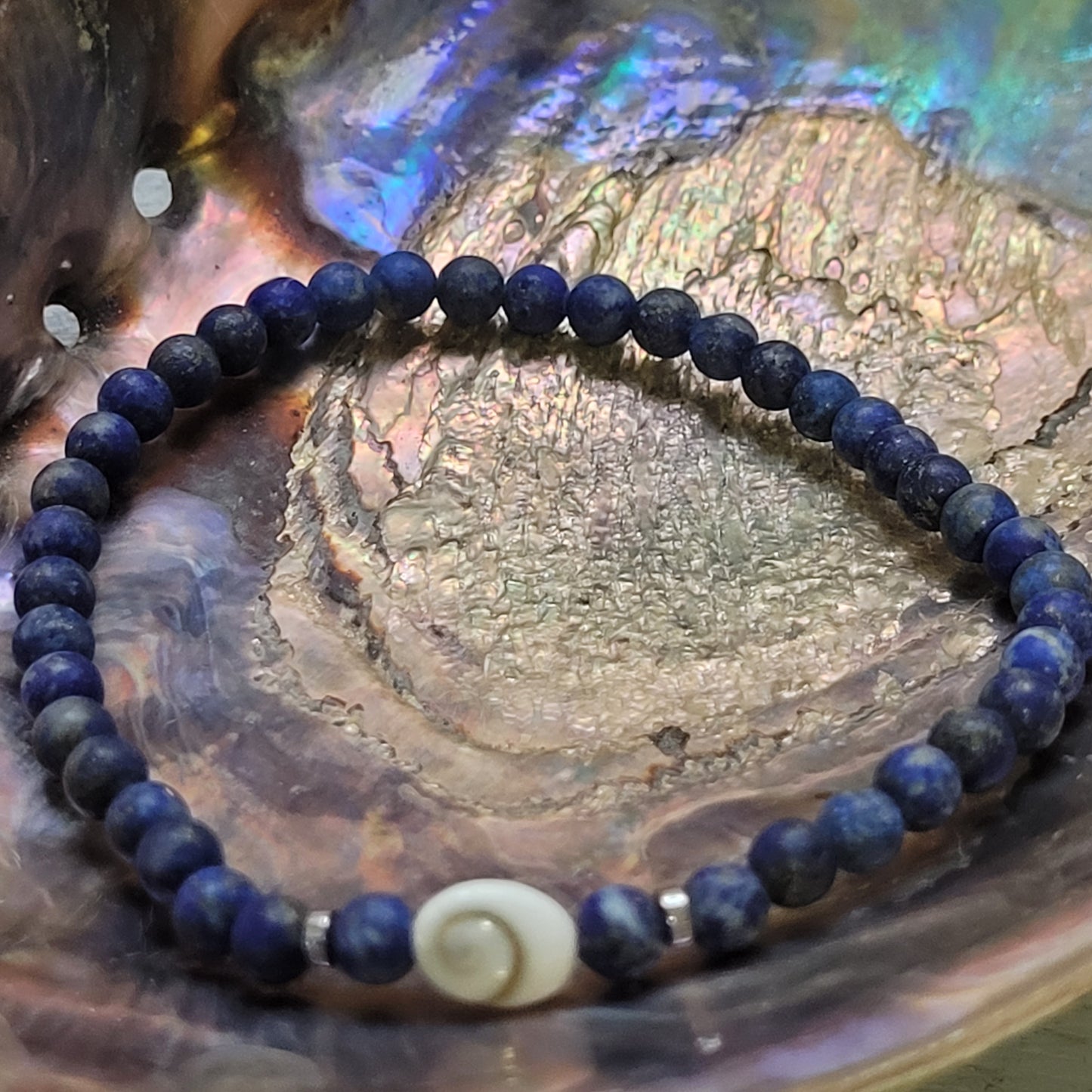 Bracelet Œil de Sainte-Lucie & Lapis Lazuli-Pierre naturelle