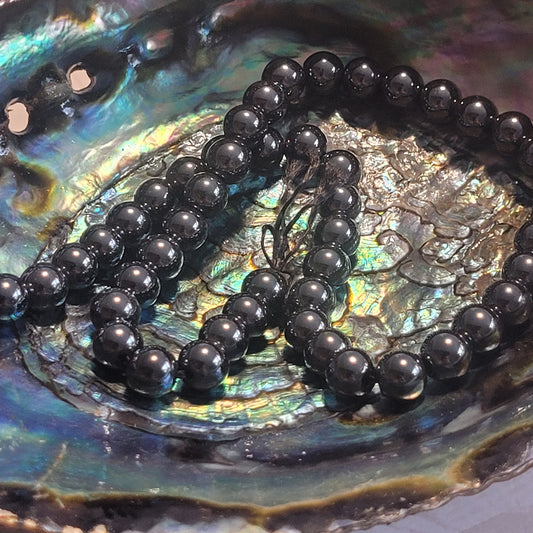 Fil de perles Hématite – Perles naturelles