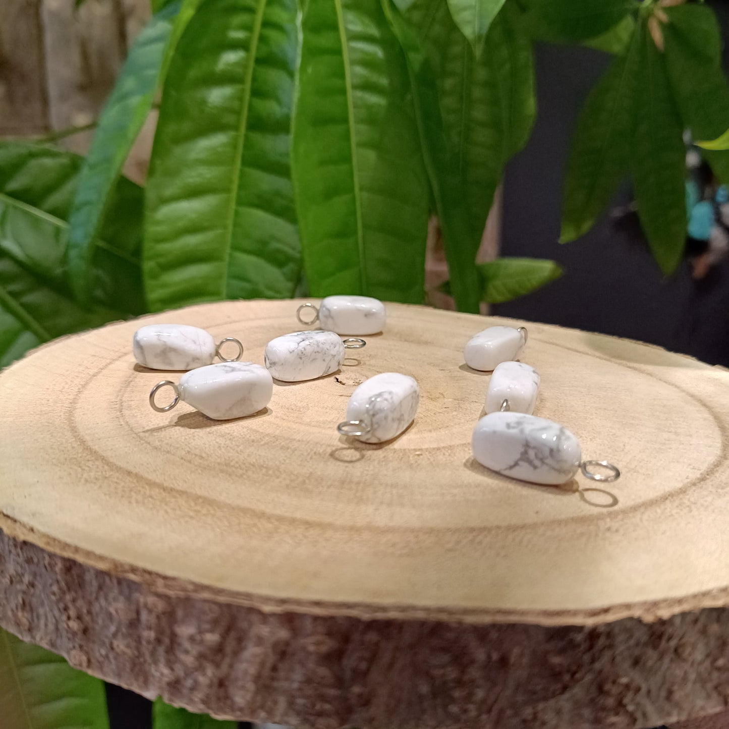 Pendentif Howlite blanche – Pierre naturelle