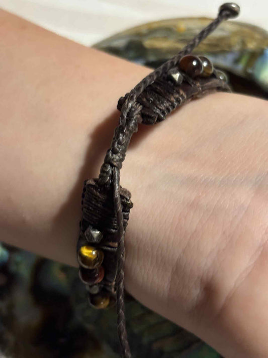 Bracelet Œil de Tigre – Bracelet en cuir
