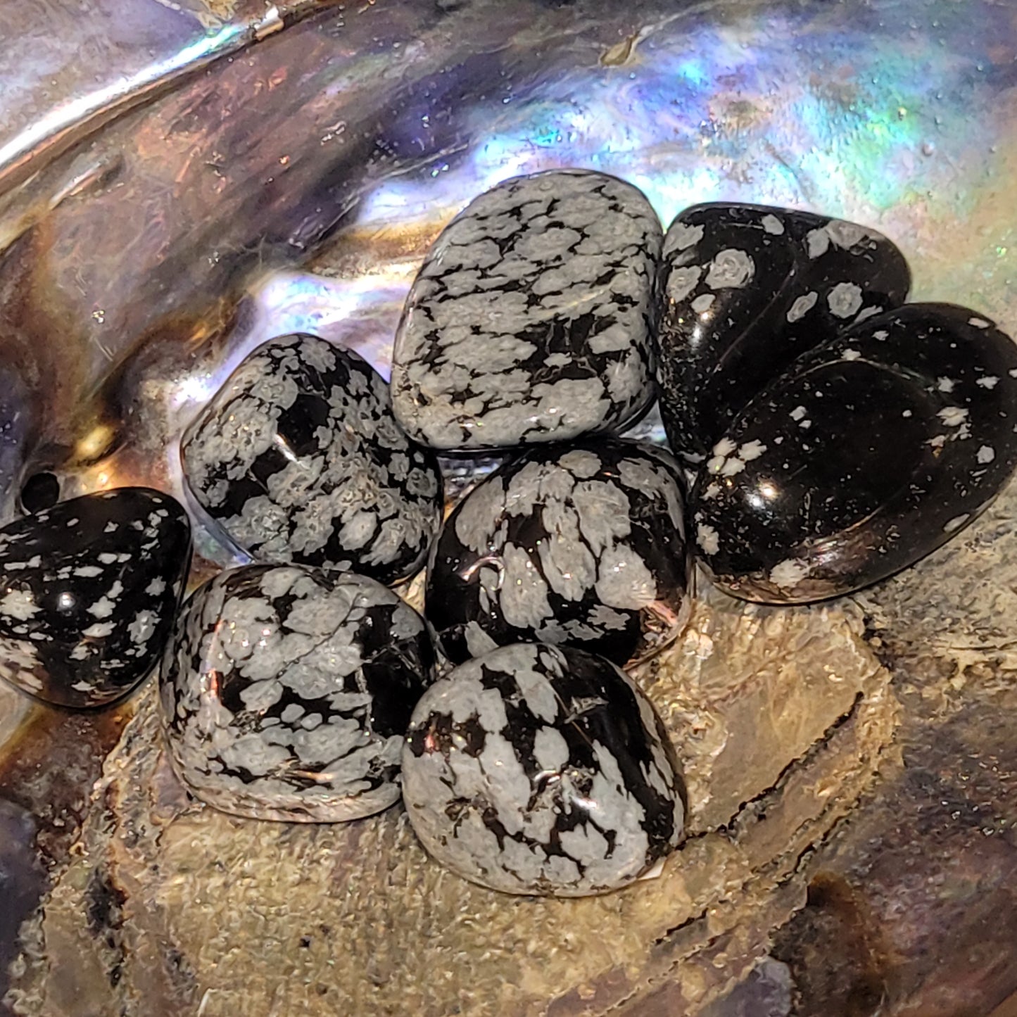 Obsidienne Flocon de Neige – Pierre roulée