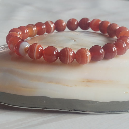 Bracelet Agate Botswana Orange – Bracelet énergétique