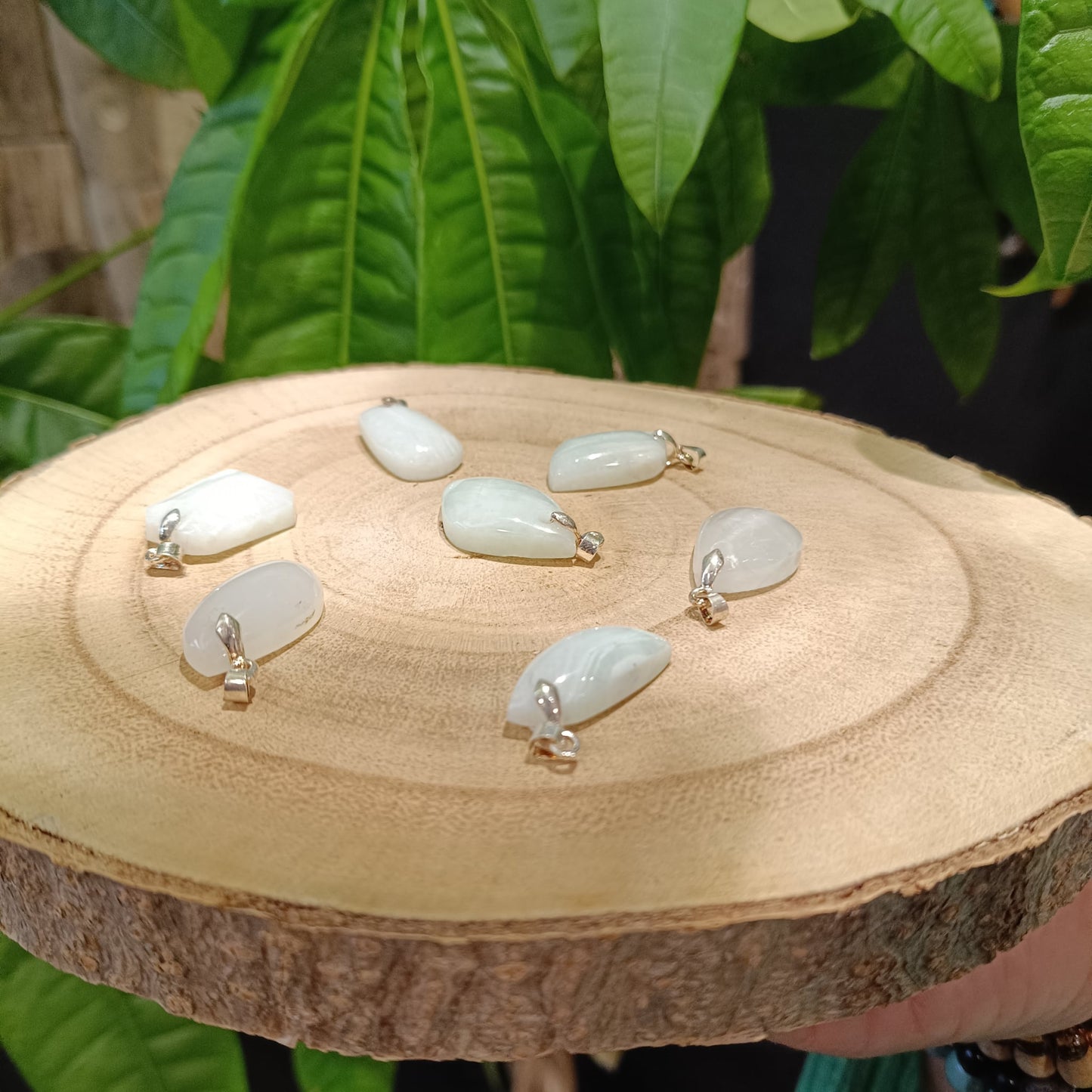 Pendentif Aragonite - Pierre polie