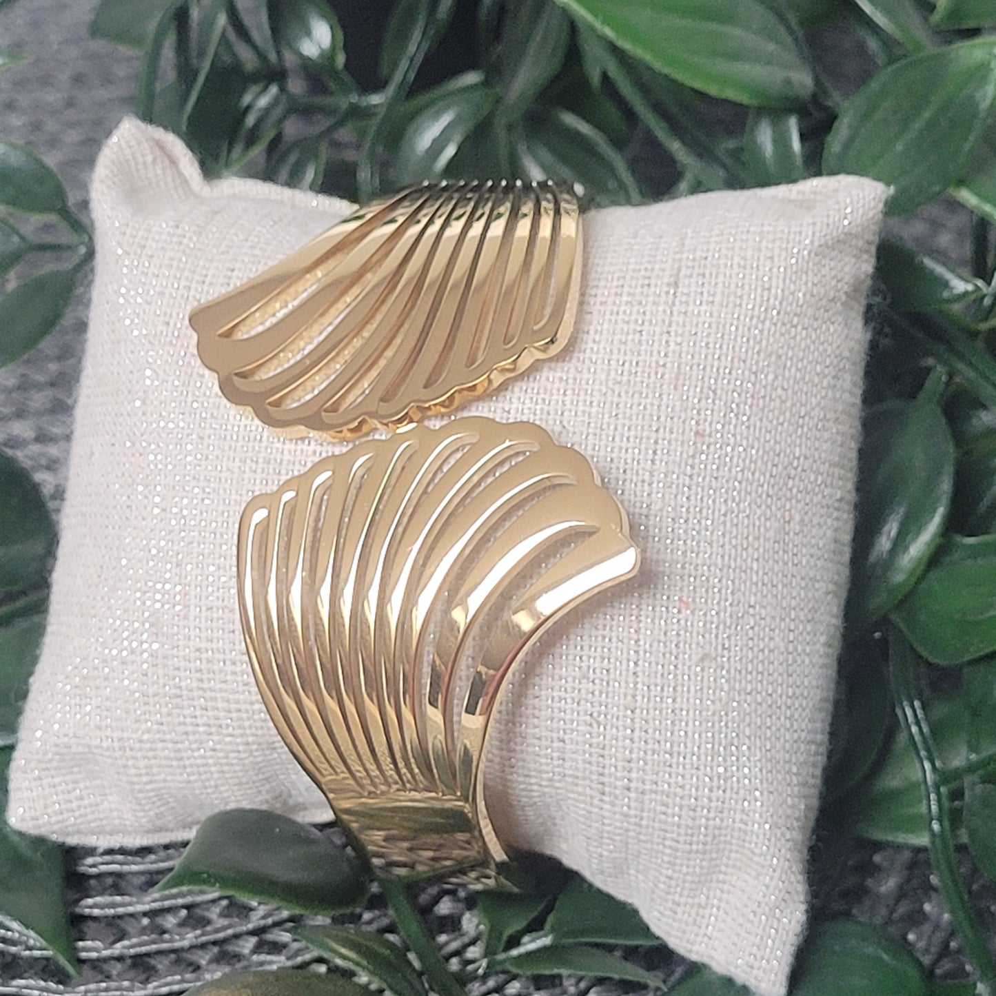 Bracelet Vague Dorée – Bracelet inoxydable
