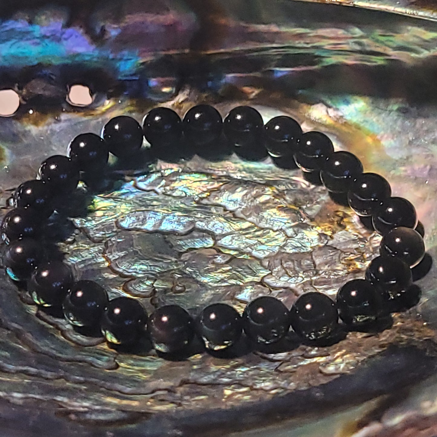 Bracelet obsidienne oeil céleste