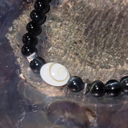 Bracelet Œil de Sainte-Lucie & Œil de Faucon -Pierre naturelle