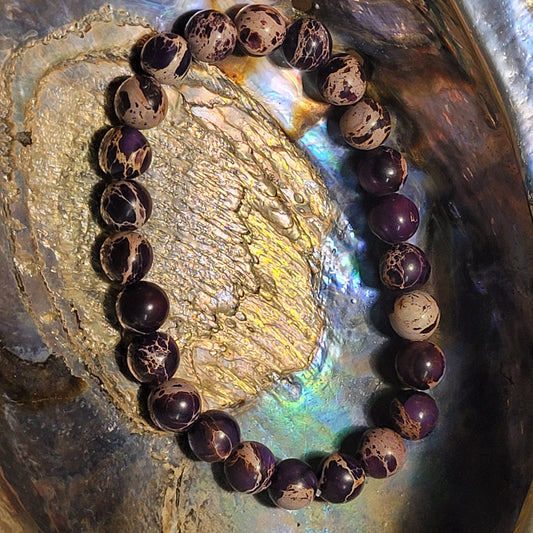 Bracelet Jaspe Impérial Mauve