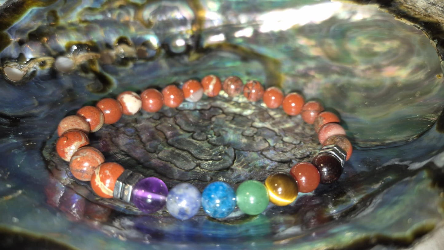 Bracelet Jaspe Rouge Chakras – Bracelet énergétique