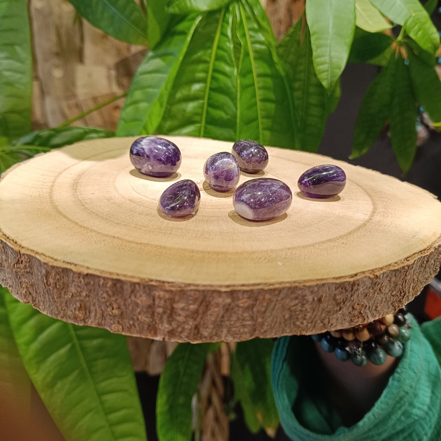 Amethyste Chevrons - Pierre roulée