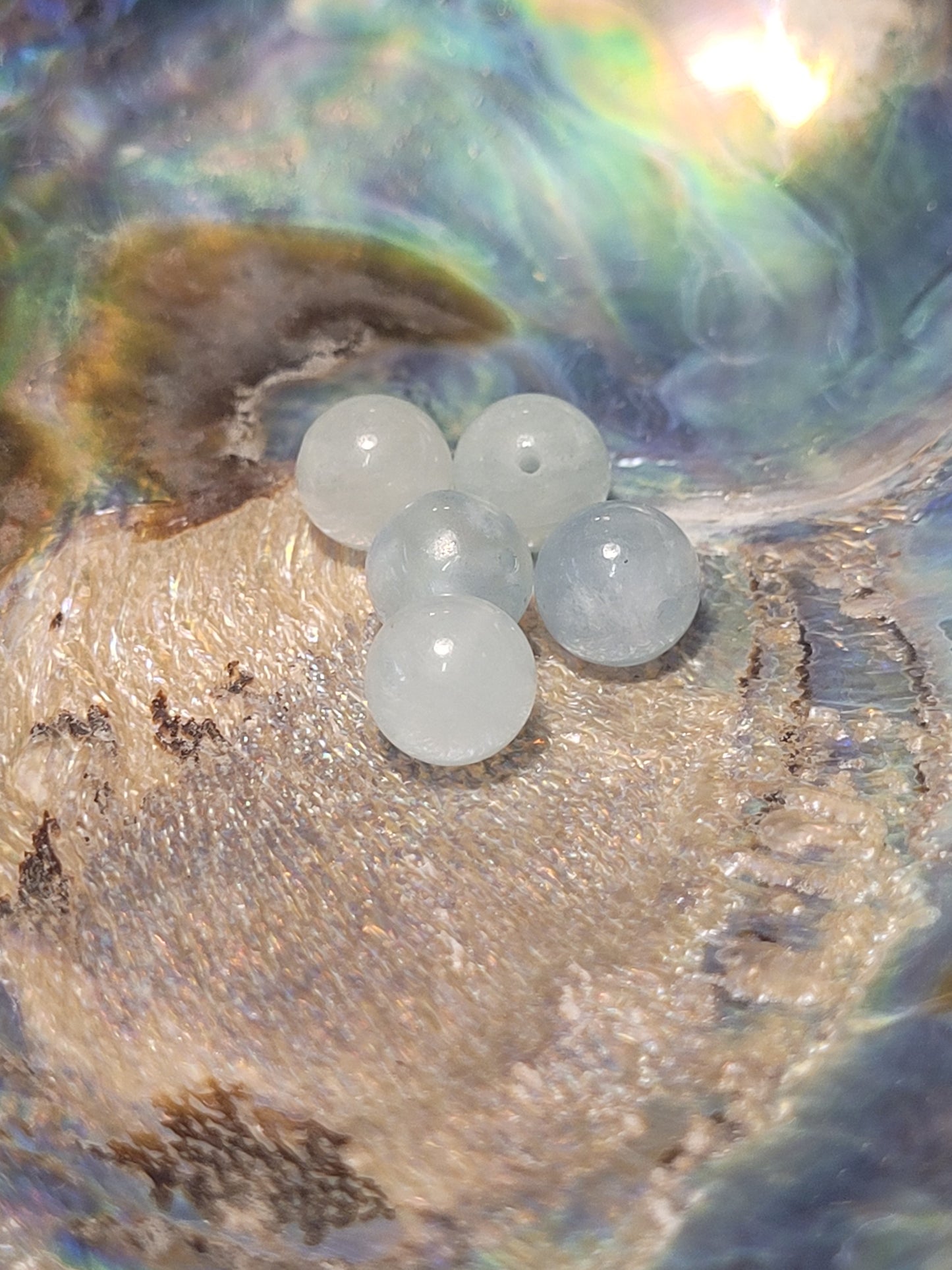 Fil de perles - Aigue-marine AA+