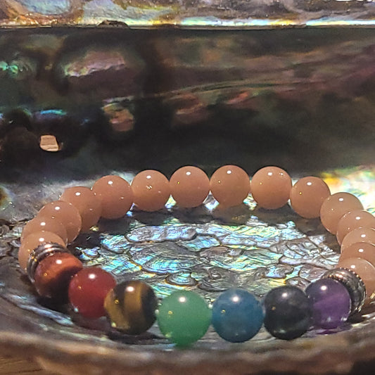 Bracelet Chakras en pierre du Soleil