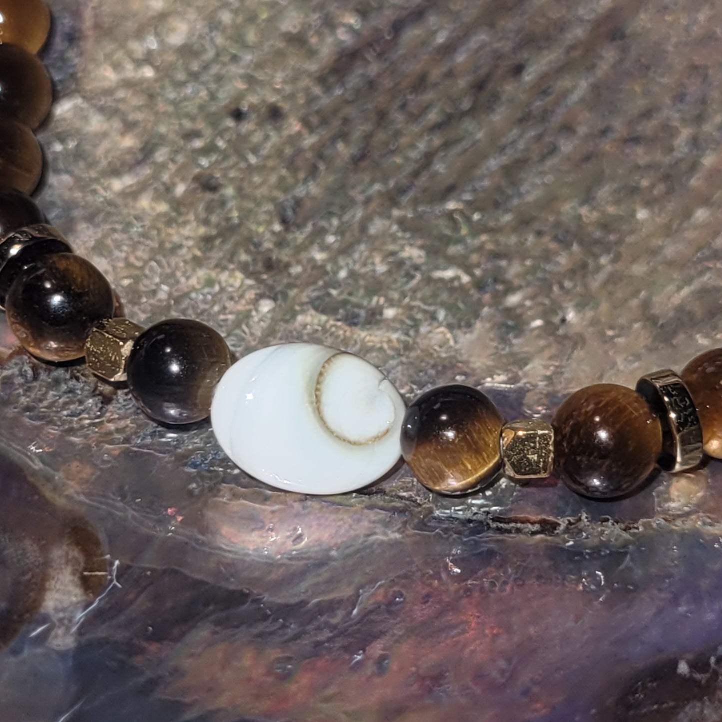 Bracelet Œil de Sainte-Lucie & Œil de Tigre -Pierre naturelle