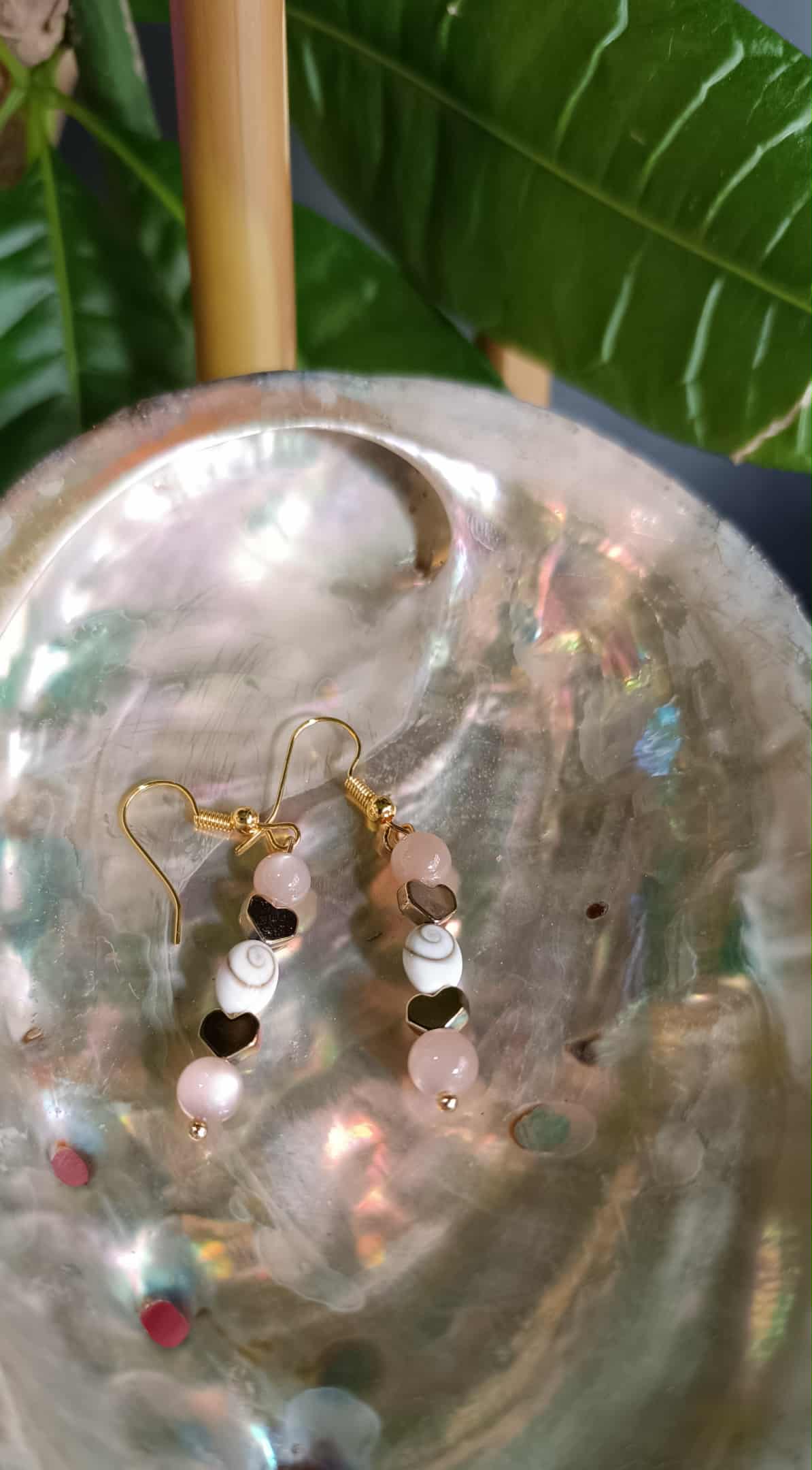 Boucles d’oreilles Œil de Sainte-Lucie et Pierre du Soleil – Bijou énergétique 6 mm en acier inoxydable