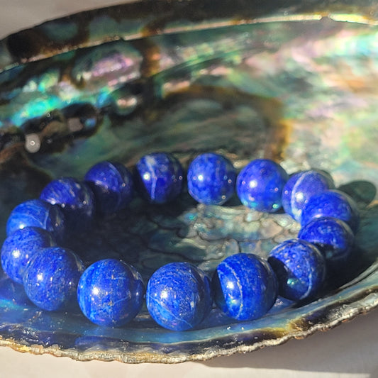 Bracelet Lapis-Lazuli – Pierre de vérité intérieure (14 mm)