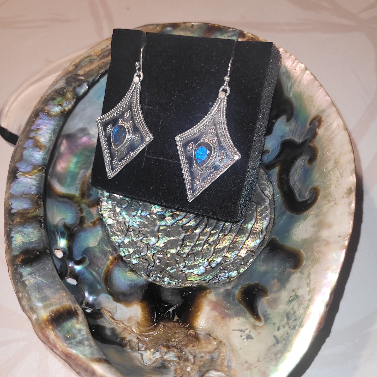 Boucles d’oreilles Labradorite – Argent 925