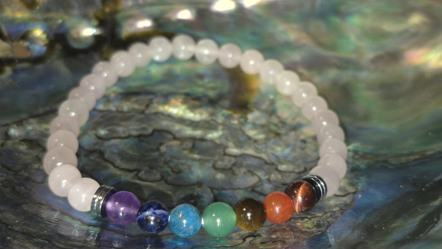 Bracelet Quartz Rose Chakras – Bracelet énergétique