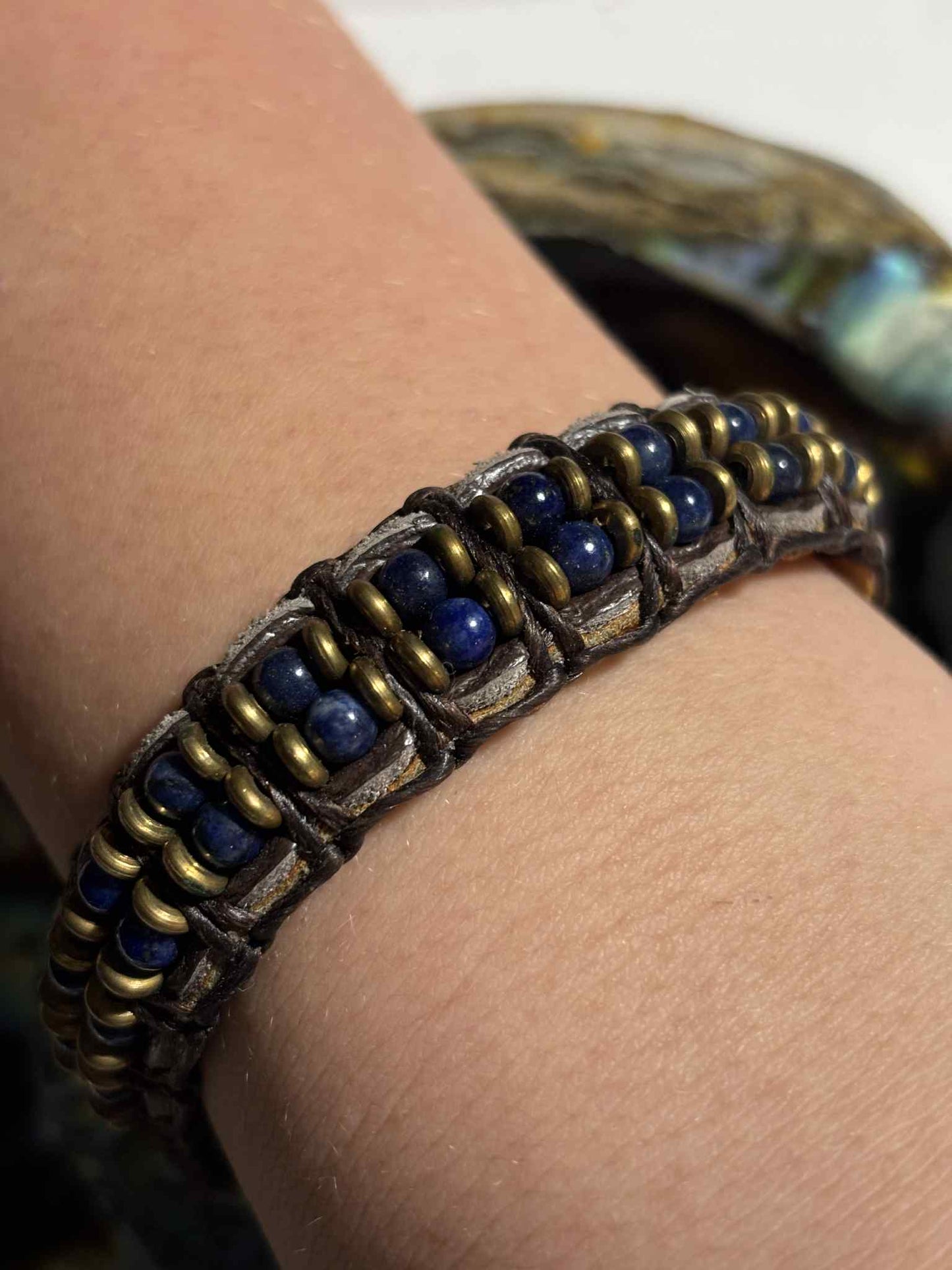 Bracelet Lapis-Lazuli – Bracelet en cuir