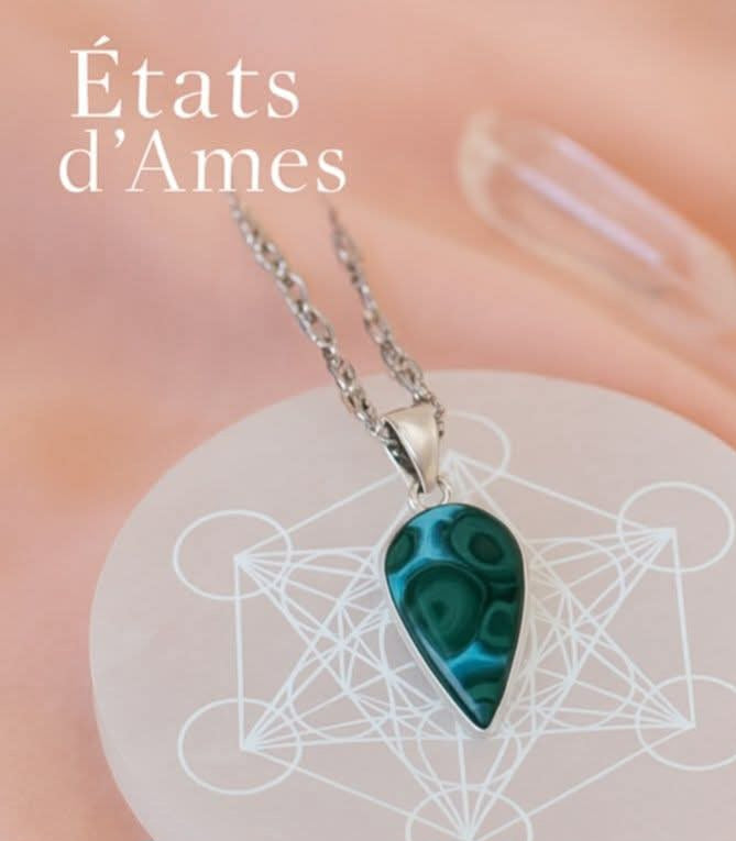 Pendentif Malachite – Pendentif en argent 925