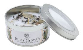 🕯️ Inner Growth – Bougie artisanale croissance intérieure en boîte métal