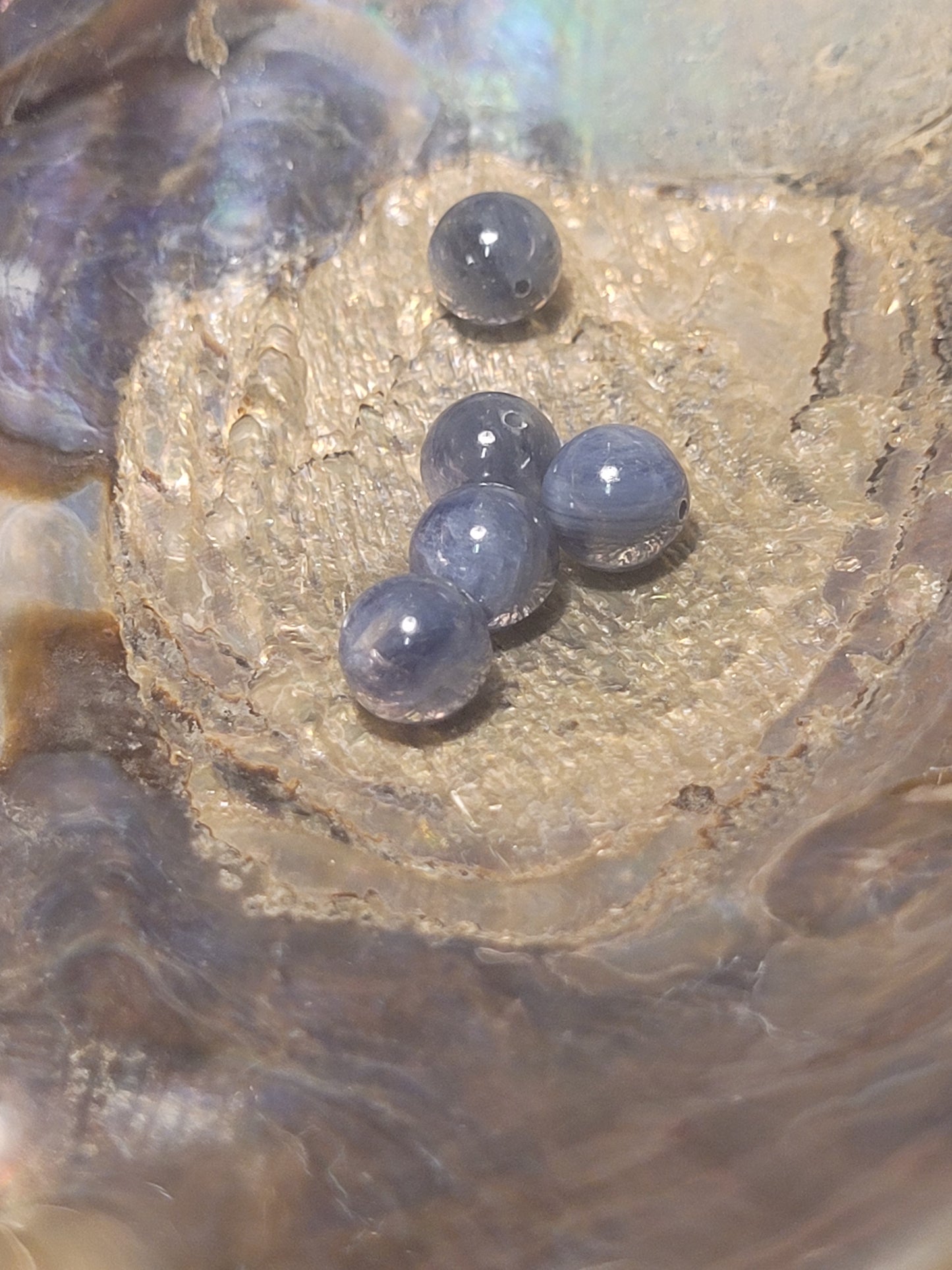 Fil de perles - Cyanite Bleue A+