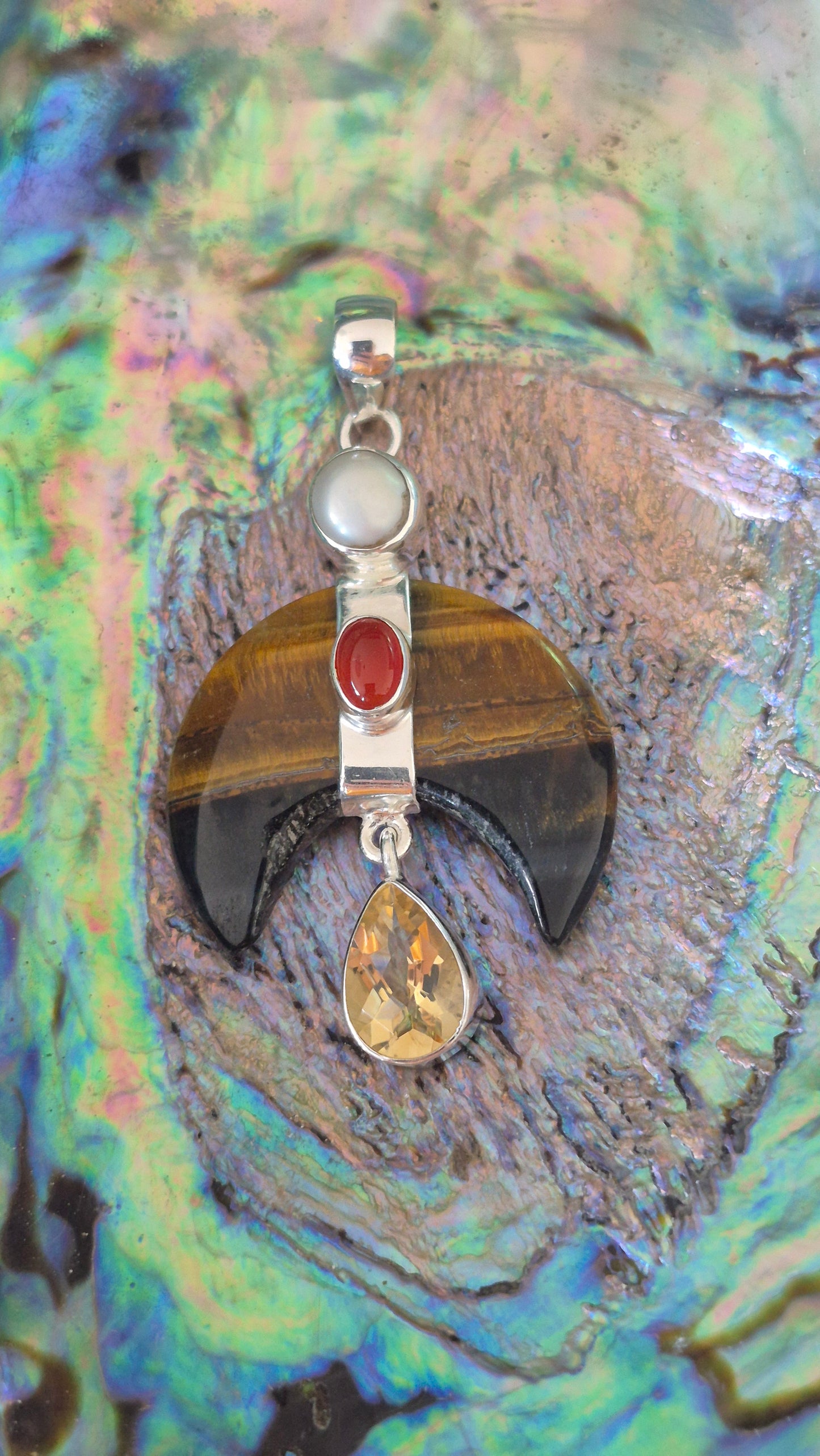 Pendentif Lune de Protection – Pendentif en argent 925