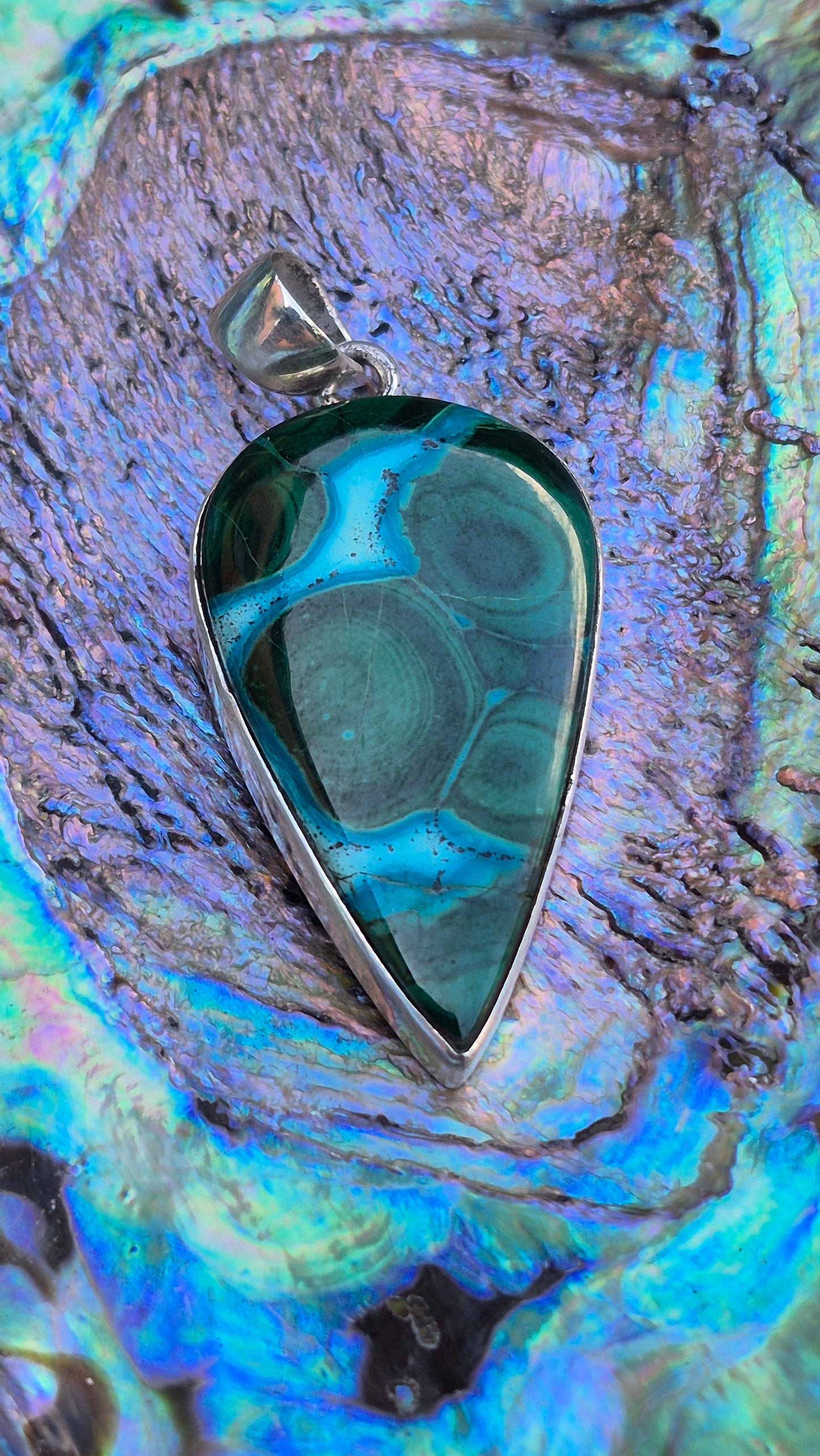 Pendentif Malachite – Pendentif en argent 925