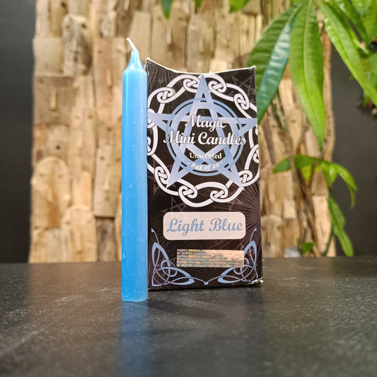 Mini Bougies "Light Blue" – x20 bougies rituelles non parfumées – Green Tree