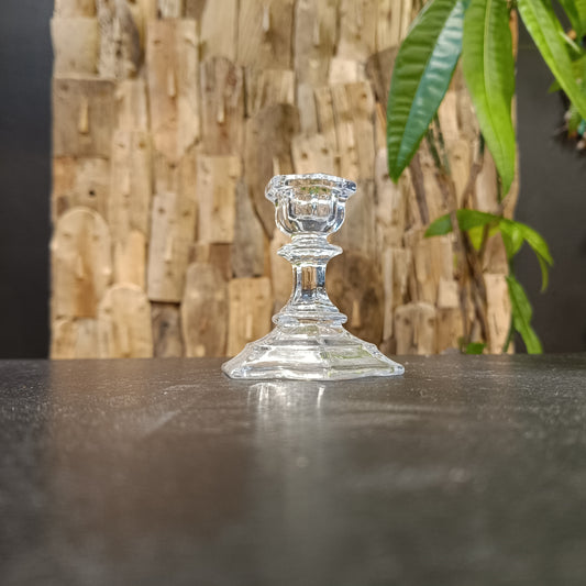 Bougeoir en verre transparent – petit modèle