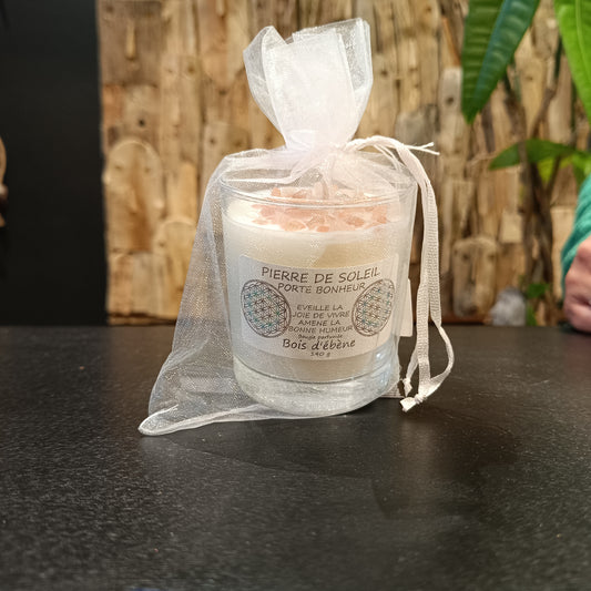 Bougie Pierre de Soleil – Bois d’Ébène