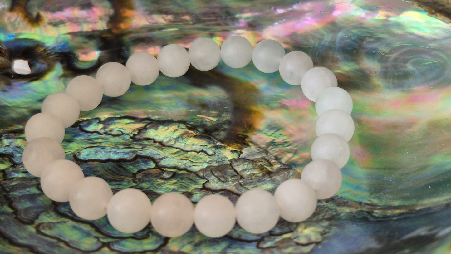Quartz Rose Mat – Bracelet énergétique