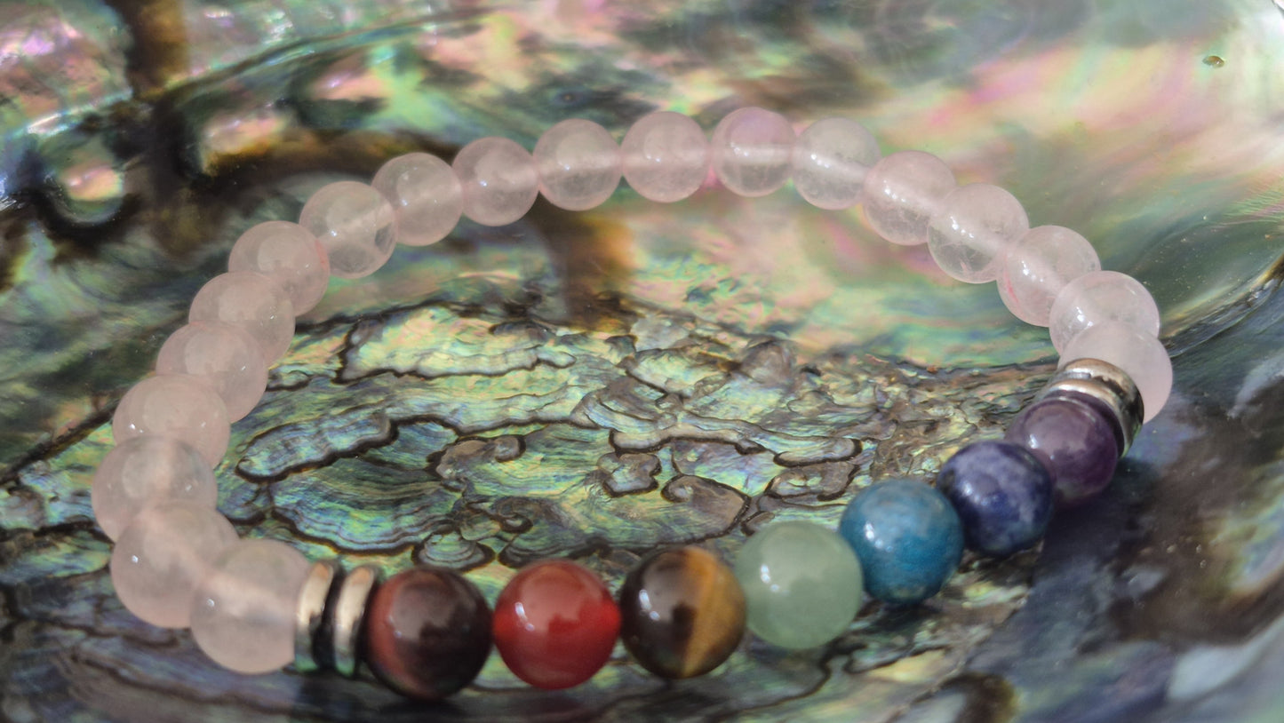Bracelet Quartz Rose Chakras – Bracelet énergétique