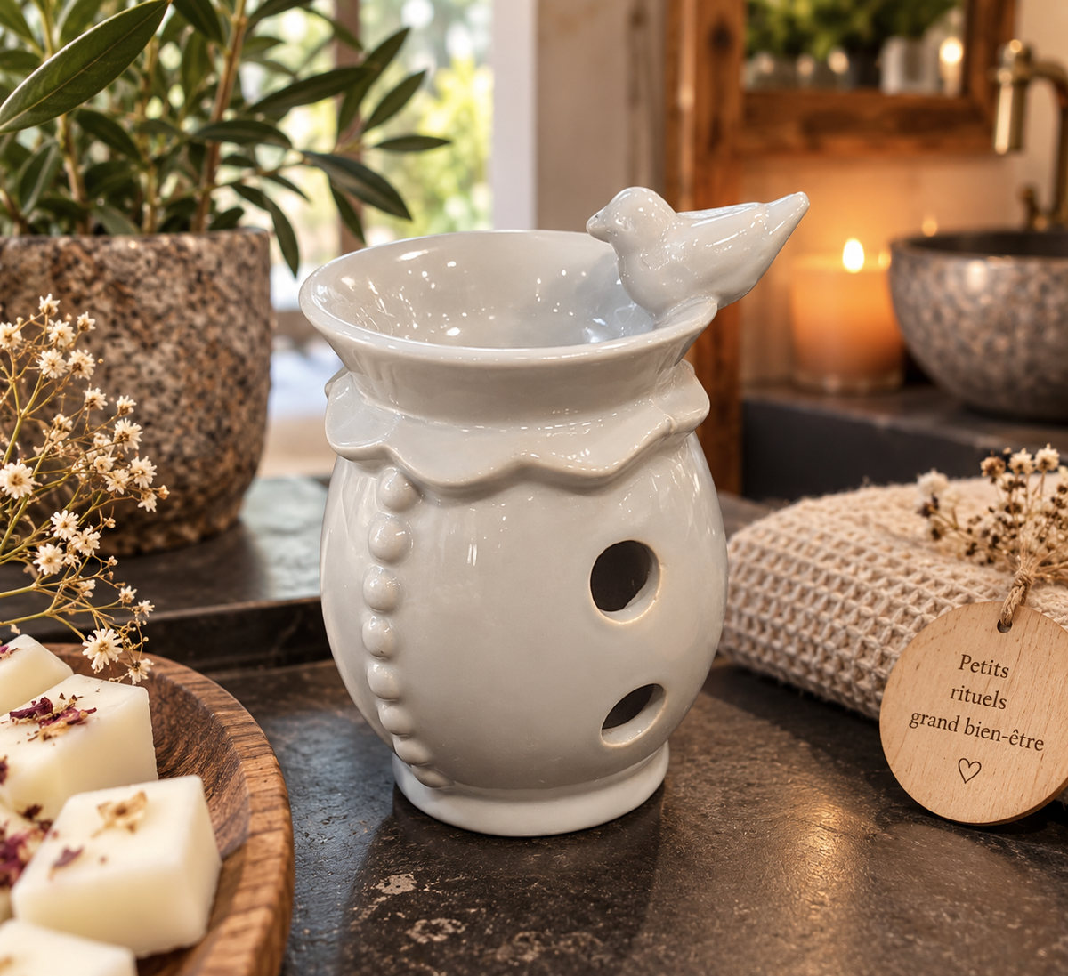 Brûle-parfum Oiseau – Brûle-parfum en céramique