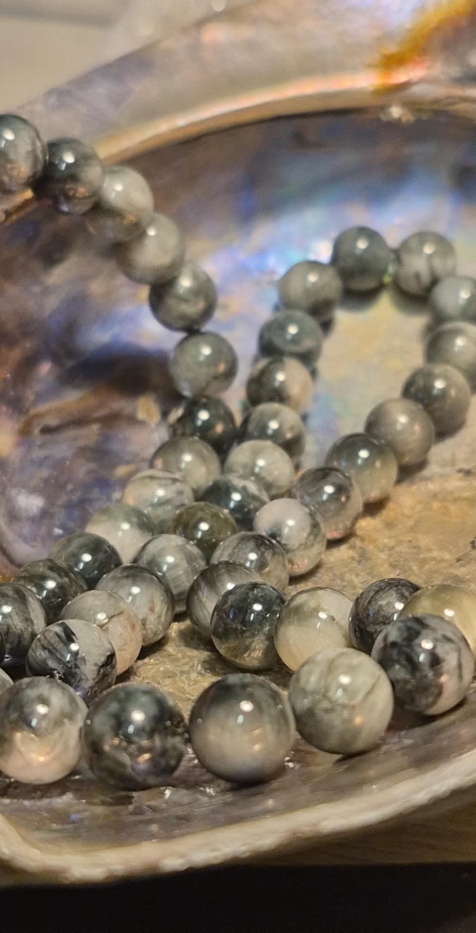 Fil de perle Quartz oeil de chat A