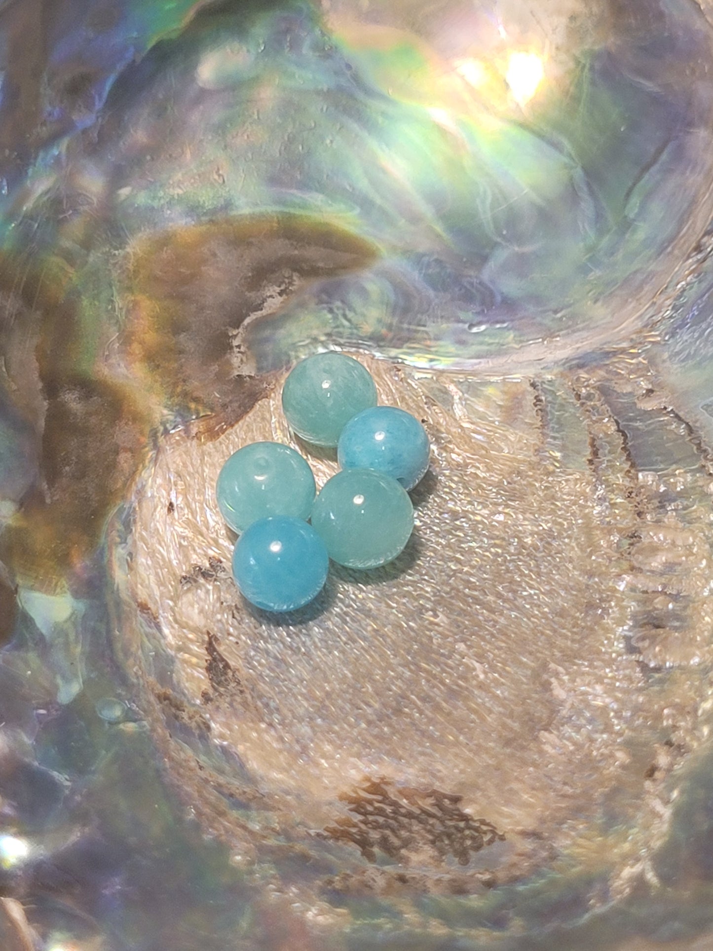 Fil de perles - Amazonite du Pérou A A