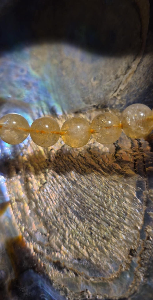 Fil de perles - Citrine chauffée AA