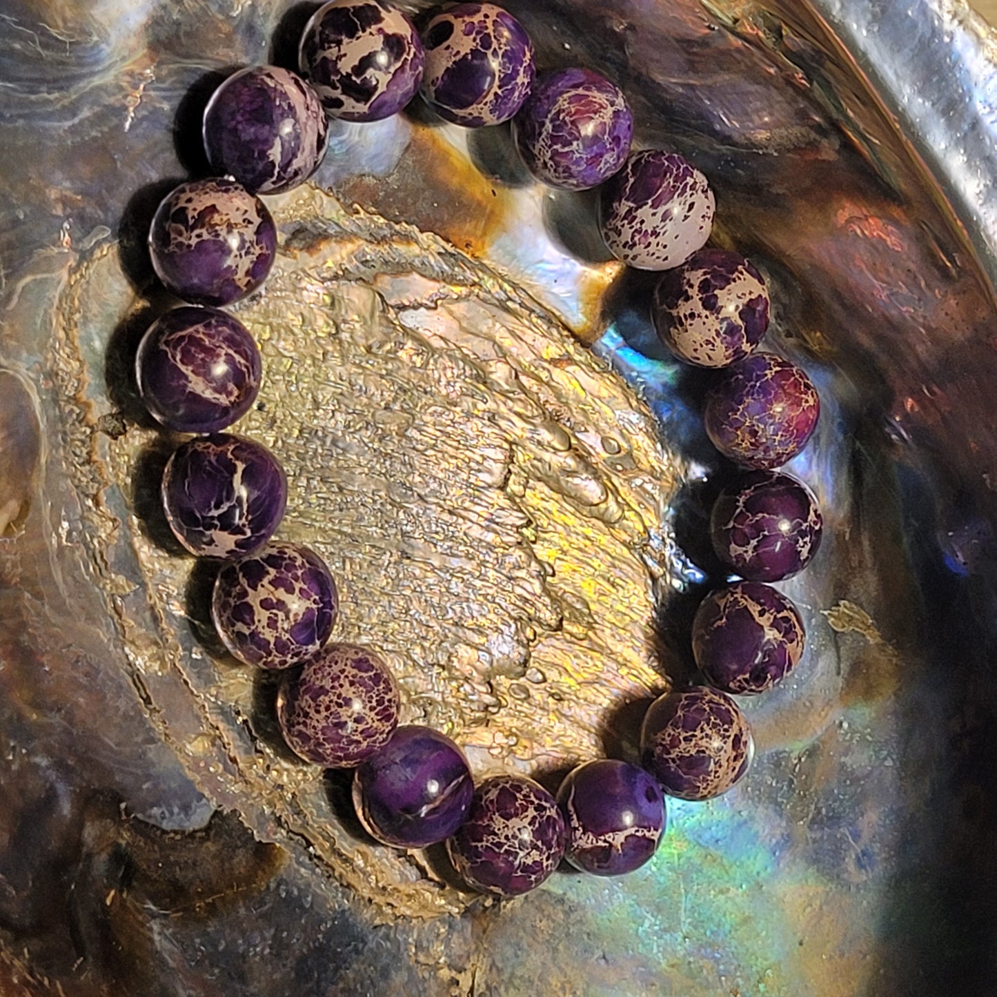 Bracelet Jaspe Impérial Mauve