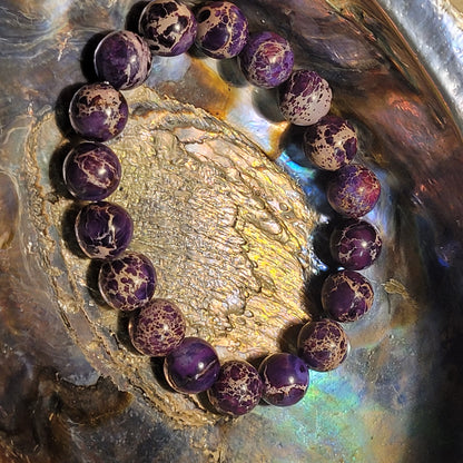 Bracelet Jaspe Impérial Mauve