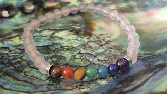 Bracelet Quartz Rose Chakras – Bracelet énergétique