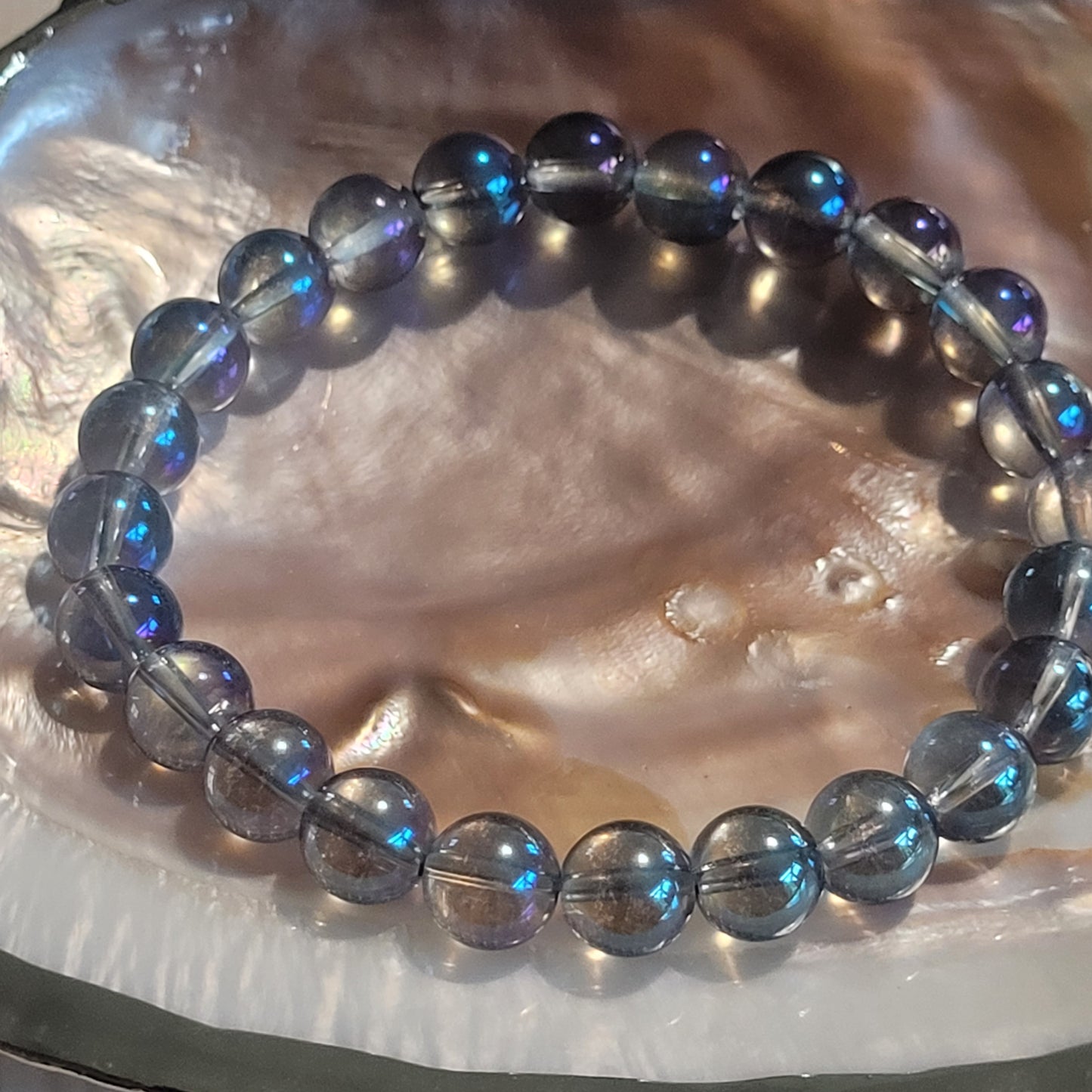 Quartz Aura Bleu – Bracelet énergétique