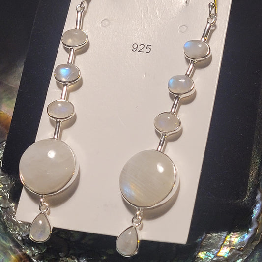 Boucles d’oreilles Pierre de Lune – Argent 925