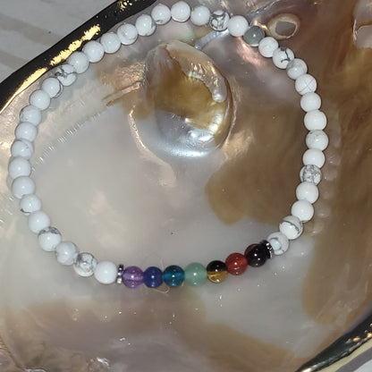Bracelet Howlite Chakras – Bracelet énergétique