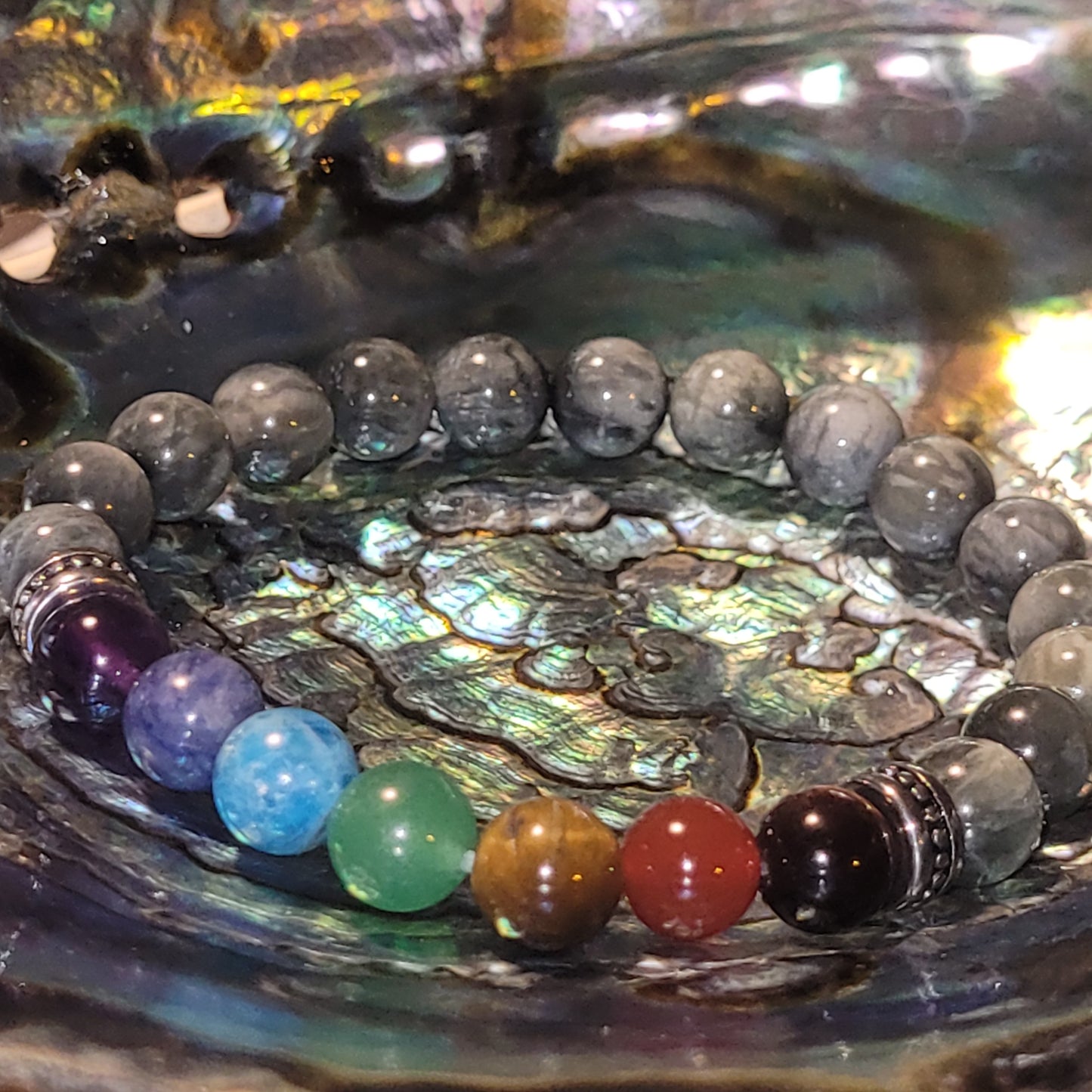 Bracelet Œil de Chat Chakras – Pierre naturelle