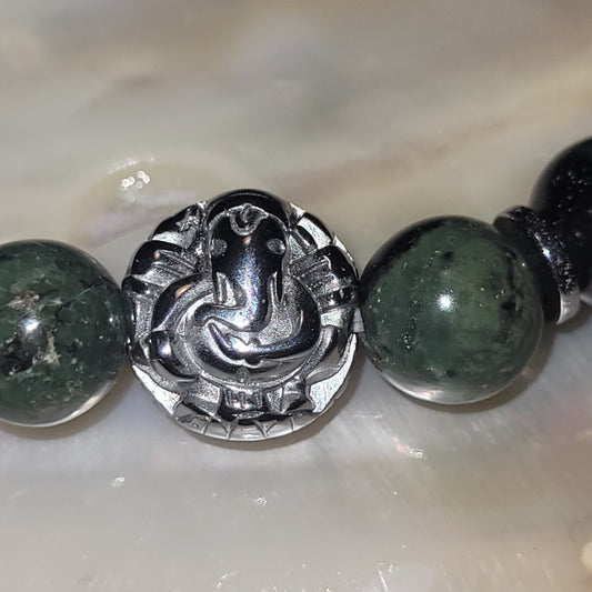 Jaspe Kambaba & Ganesh – Bracelet énergétique