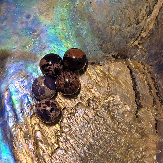 Fil de perles - Jaspe impériale mauve