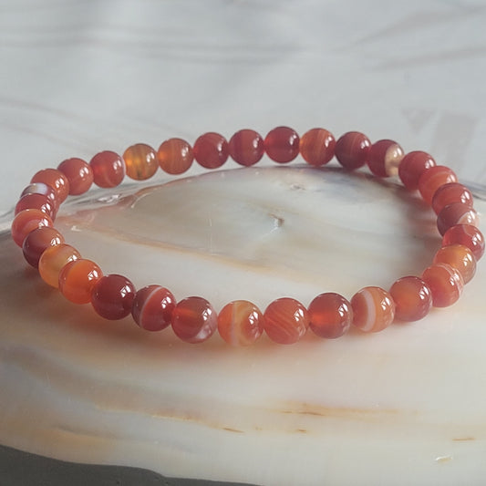 Bracelet Agate Botswana Orange – Bracelet énergétique