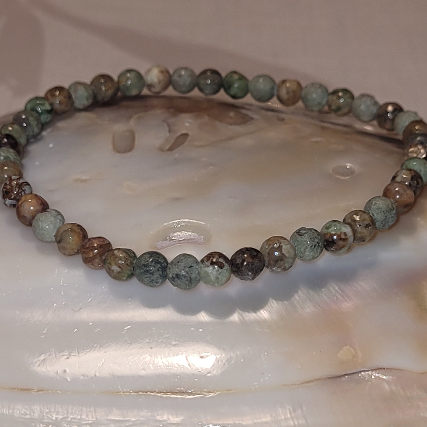 Opale Verte Fossilisée – Bracelet énergétique