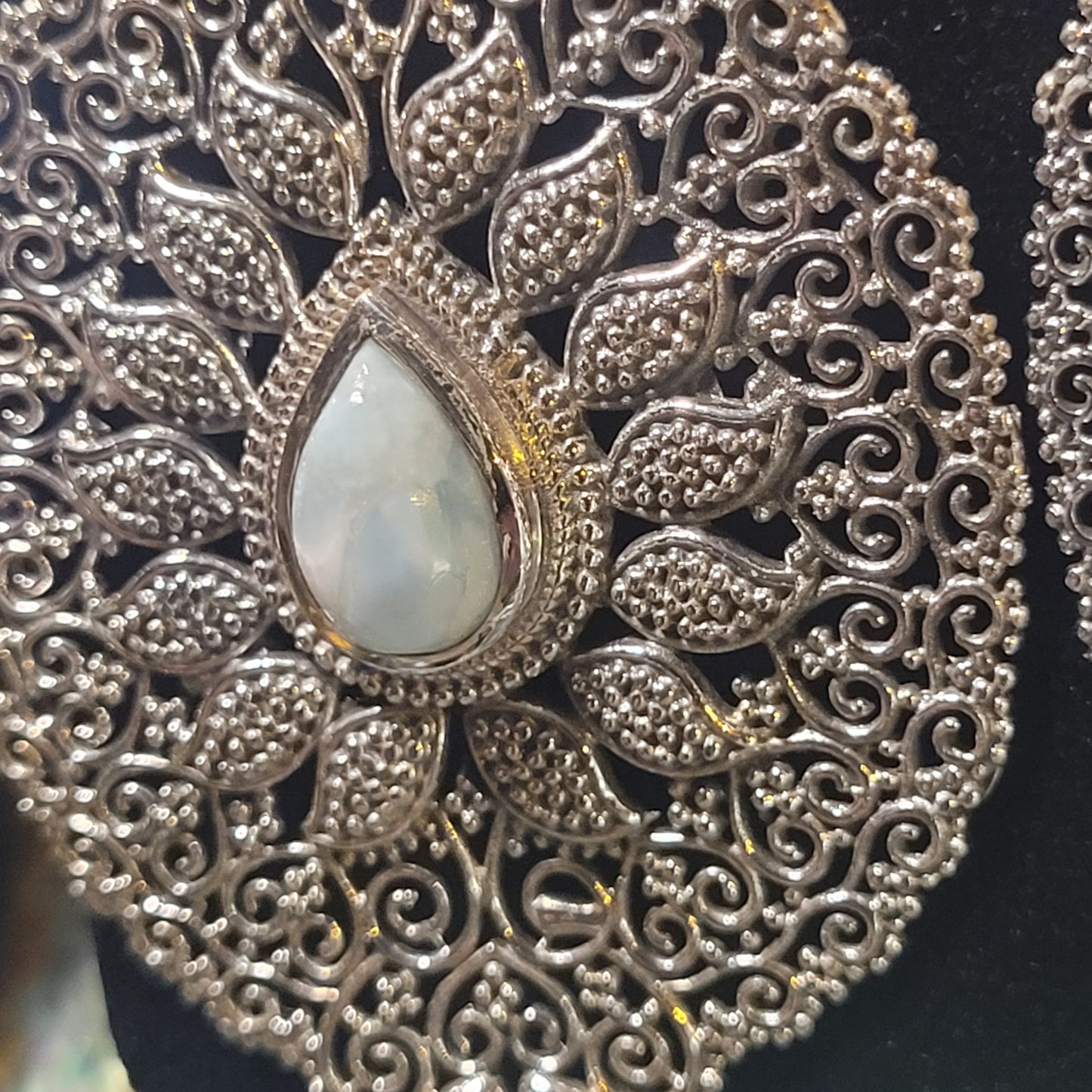 Boucles Larimar – Boucles d’oreilles en argent 925